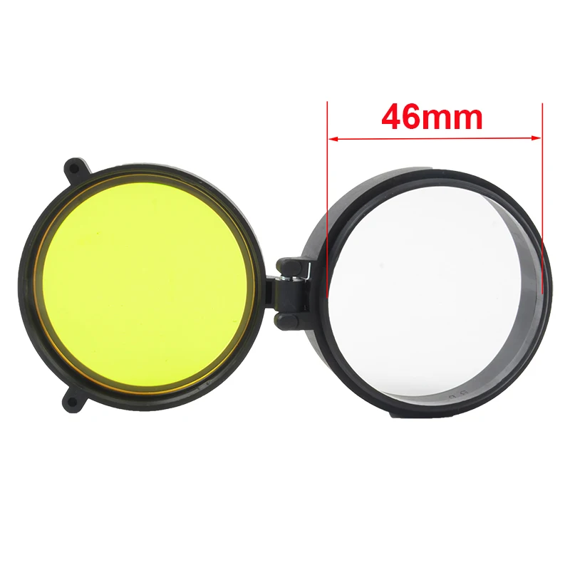 46mm Флип-открытый прицел для винтовки быстрый флип пружинный открытый охотничий Прозрачный чехол для объектива Пылезащитный колпак для глаз - Цвет: 46mm