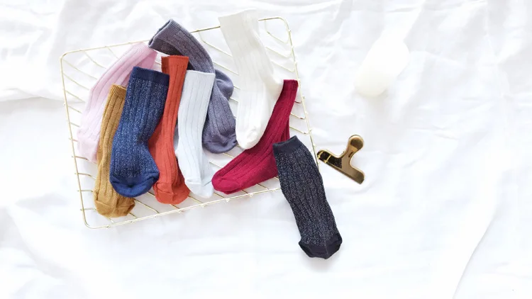 YWHUANSEN/высококачественные детские носки из золотой пряжи мягкие хлопковые летние