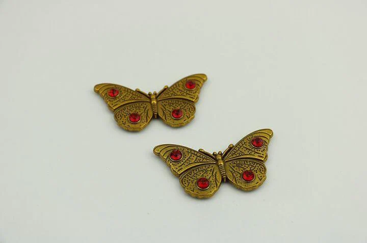 10pcs/lot luggage bag hardware accessories metal butterfly buckle decorated shoe adornment | Багаж и сумки