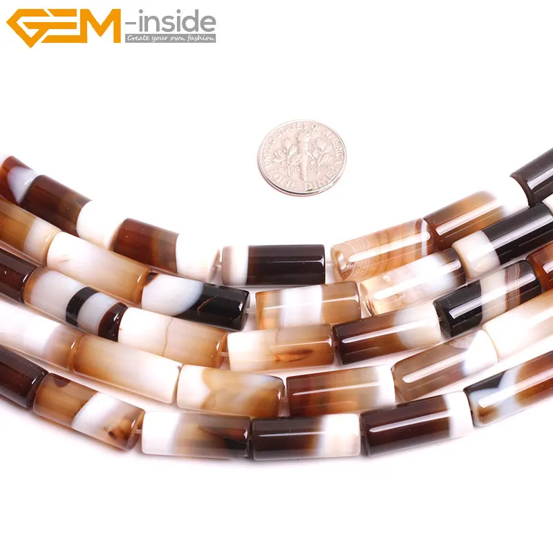 Botswana Agates Column Stone Beads For Jewelry Making 15inches DIY Jewellery Bracelet Necklace FreeShipping Wholesale Gem-inside | Украшения