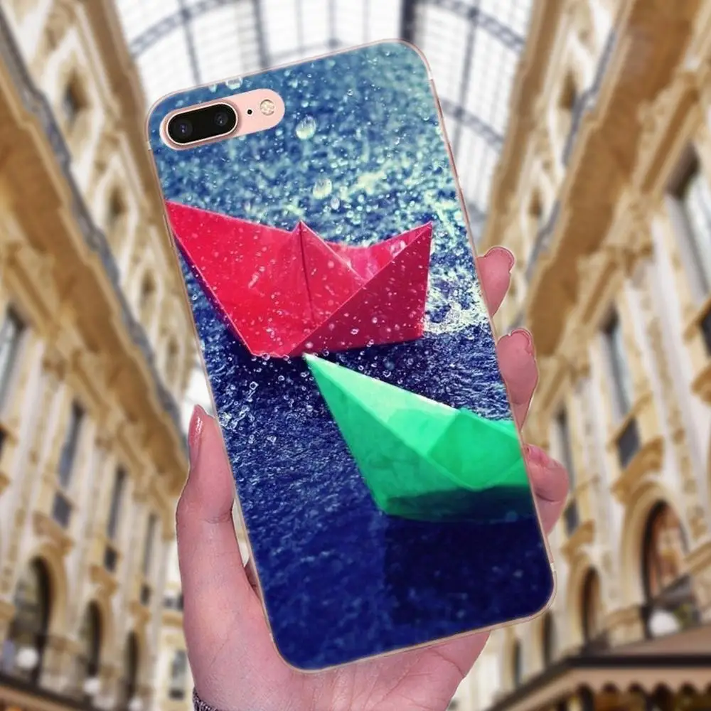 Японский рисунок оригами Crane из ТПУ для Huawei P7 Honor 4C 5A 5C 5X 6 6C 6A 6X 7 7X 8 9 V8 V10 Y3II Y5II Y6II G8 Play