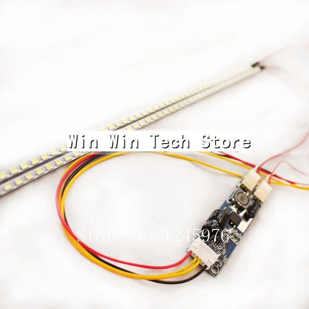 

19 inch wide Panel LED Backlight Lamps Update CCFL to LED 2x Strips+ Driverboard 420mm Adjustable Brightness Kit
