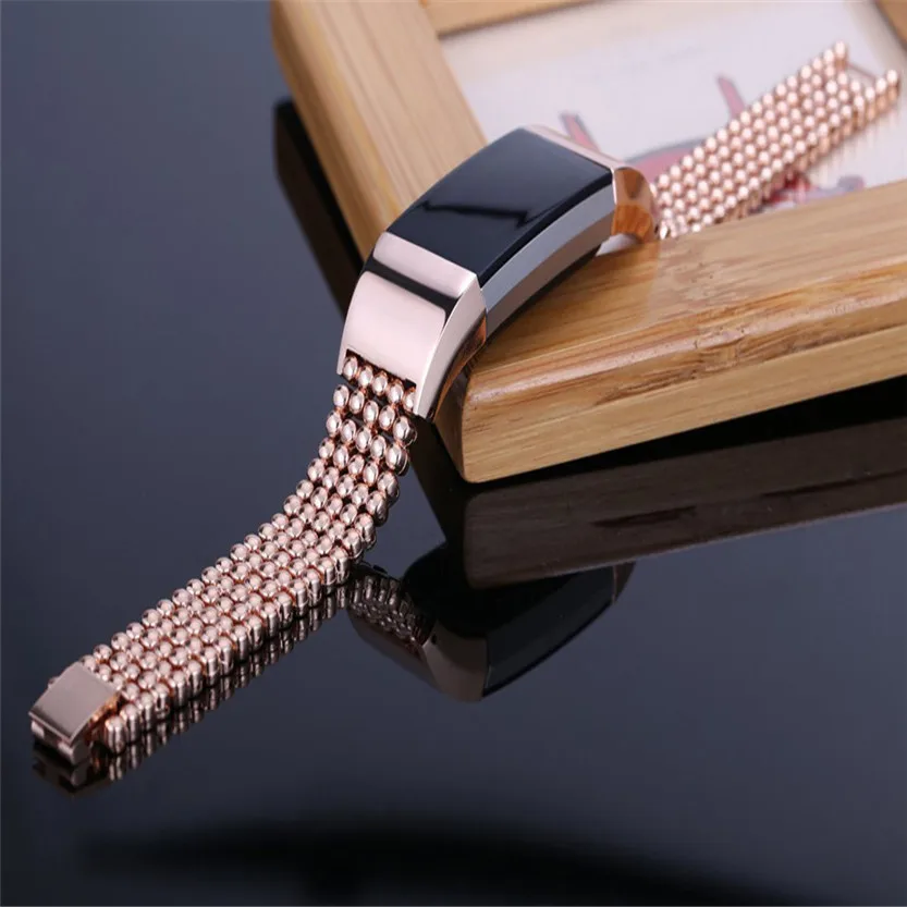 Браслет со стальными бусинами Смарт часы ремешок для Fitbit Charge 2 (2016) SZ1219|bracelet smart