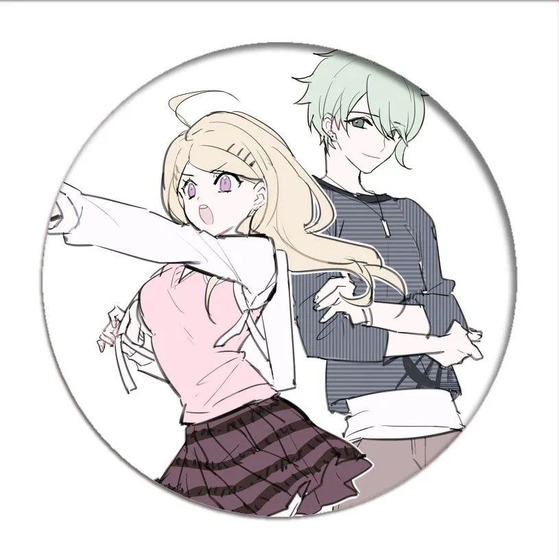 1pcs Games Danganronpa V3 Killing Harmony Cosplay Badge Oma Kokichi Brooch Pins Collection bags Badges for Backpacks Clothes