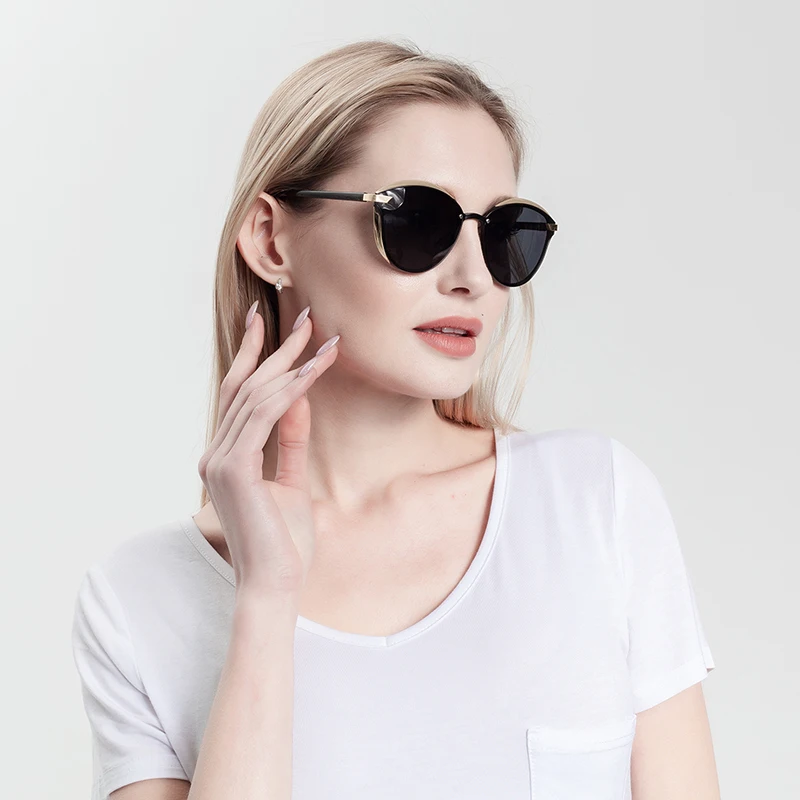 Роскошные брендовые поляризованные солнцезащитные очки Cateye, женские винтажные дизайнерские солнцезащитные очки кошачий глаз, женские солнцезащитные очки, очки для женщин
