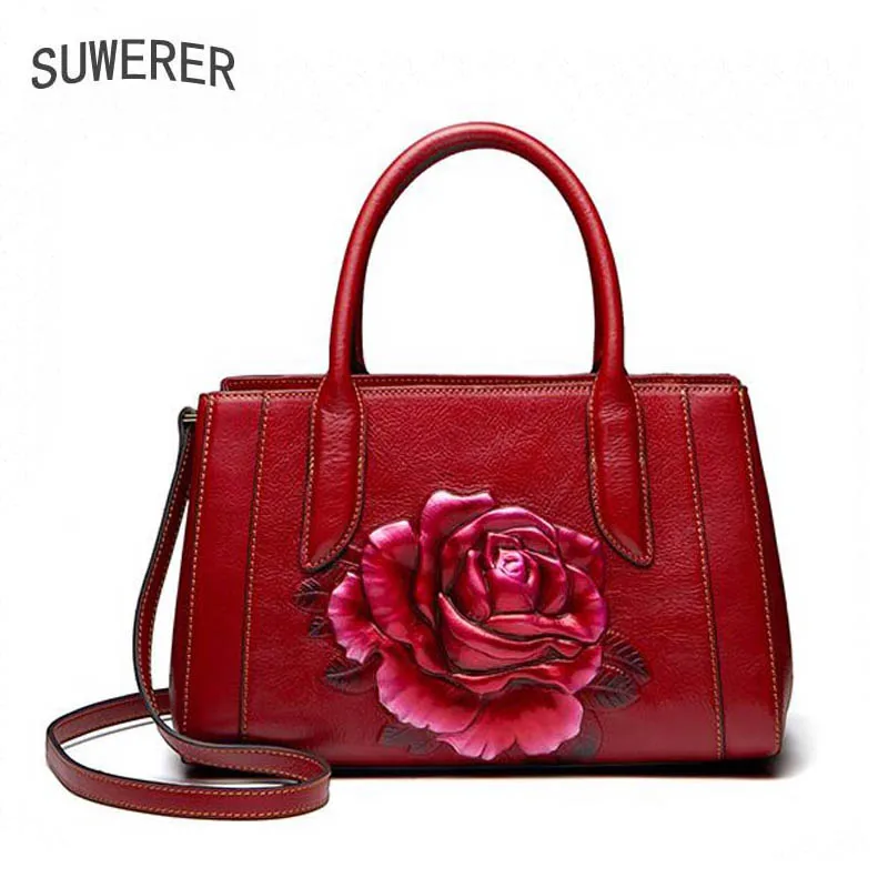 Сумка из натуральной кожи 2018 Новая роскошная тисненая сумка модная через плечо