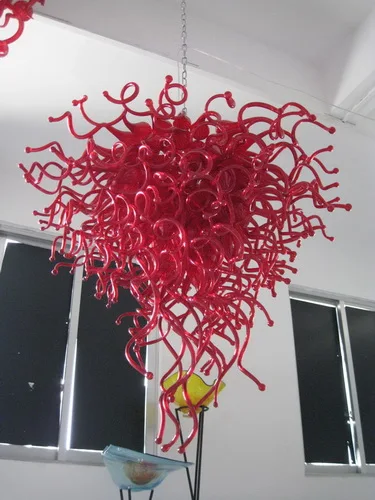 

American Style Chandelier Home Decorations Style Murano Red Glass Chandelier