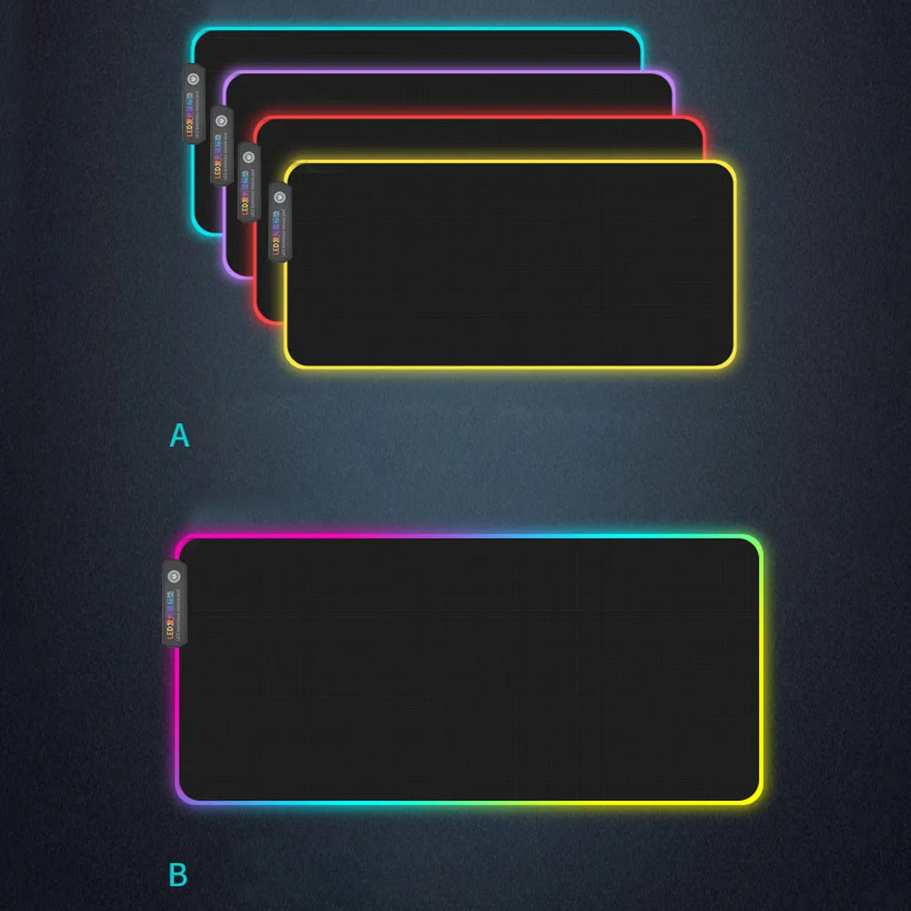 Большой светодиодный RGB коврик для мыши USB Проводное освещение игровой PC Gamer коврик для мыши Коврик для компьютера Overwatch Pubg Dota 2 borderland