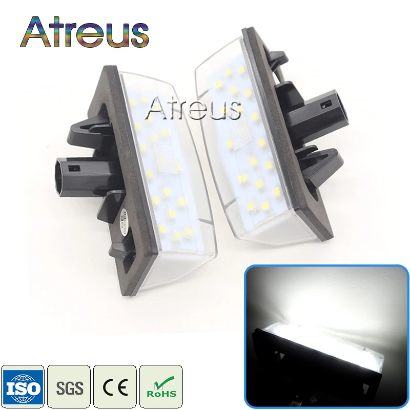 2X Автомобильный светодиодный Подсветка регистрационного номера 12V SMD3528 номерной