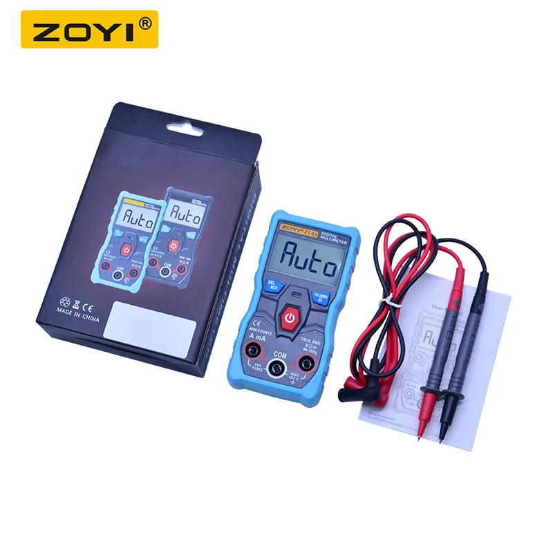 ZT-S3 with color box ZT-S3 истинный среднеквадратичный Цифровой мультиметр 4000 отсчетов Автозапуск AVO метр AC DC 600 в вольтметр+ NCV тест ЖК-подсветка - Цвет: ZT-S3 with color box