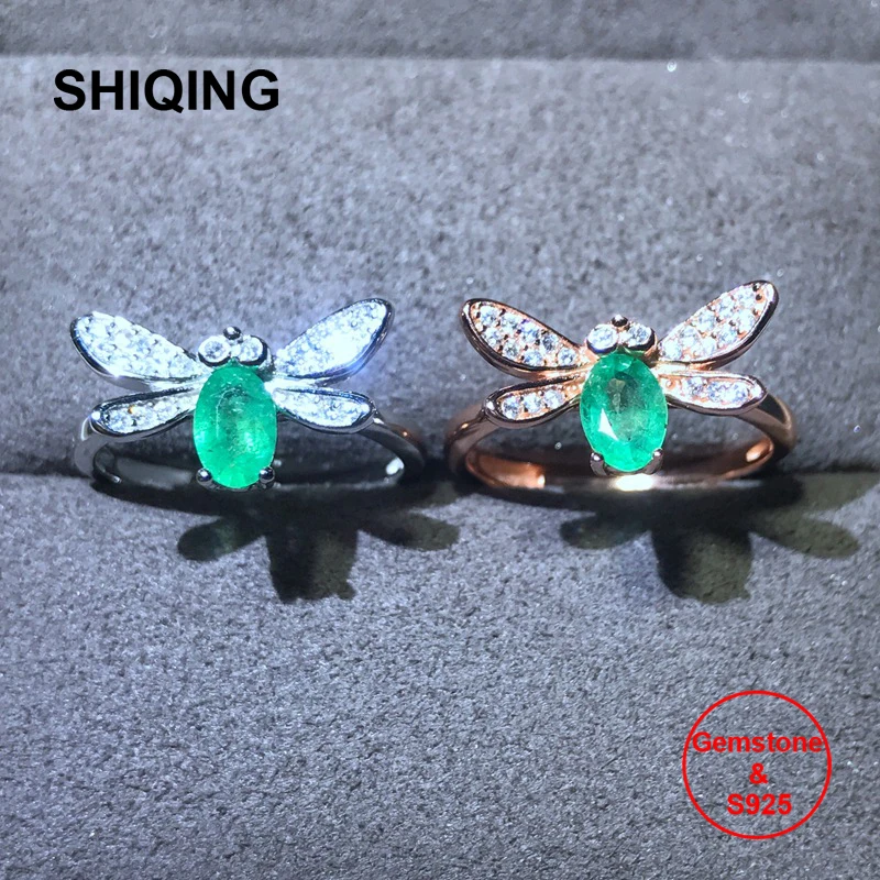 

Женское вечерние ЦО с натуральным изумрудом, серебро 925 пробы