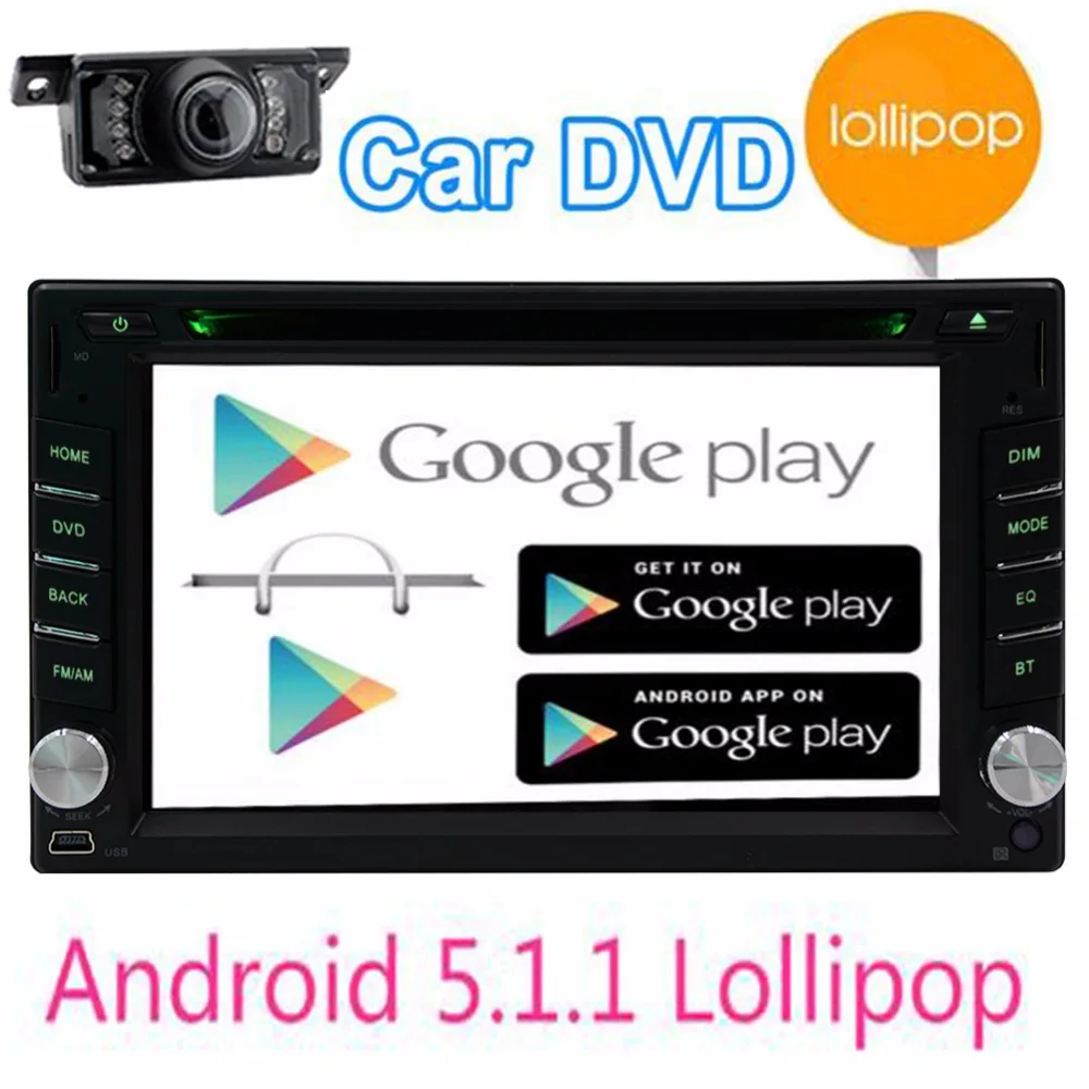Quad Core Android 5.1 2din Dvd плеер Автомобиля Car PC Tablet двухместный 2 din 6.2 ''Автомобильный GPS