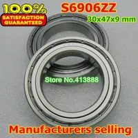 100pcs free shipping sus440c environmental corrosion resistant stainless steel deep groove ball bearings s6906zz 30479 mm