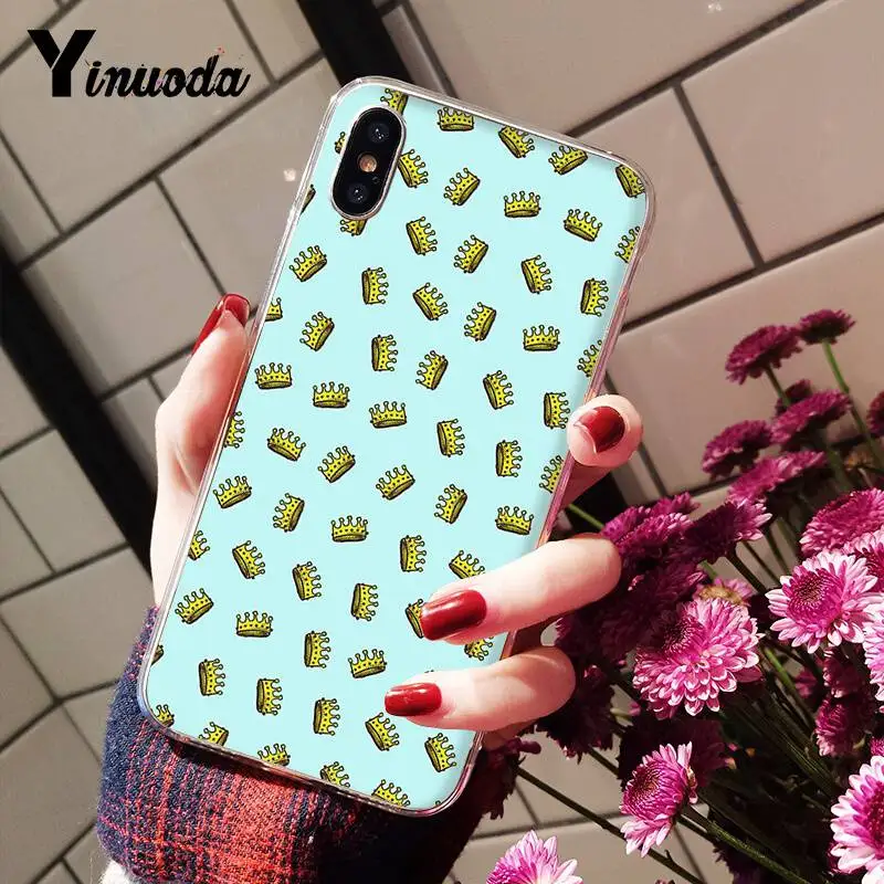 Yinuoda Принцесса Корона пончики ТПУ мягкий чехол для телефона iPhone X XS MAX 6 6s 7 7plus 8 8Plus 5