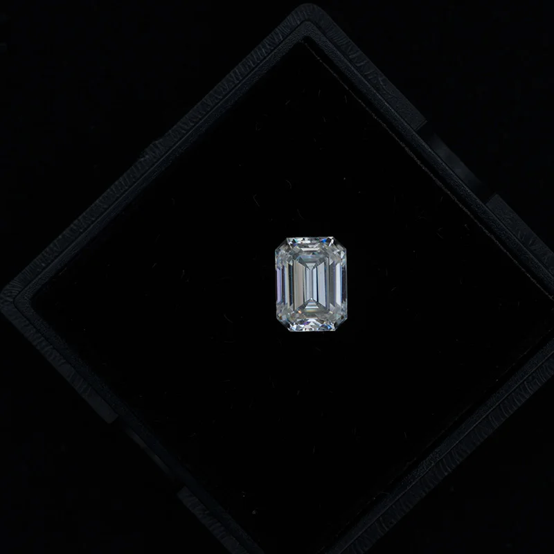 NiceGems 0.27CTW Изумрудный драгоценный камень Муассанит 5*3 мм EF цветной Свободный