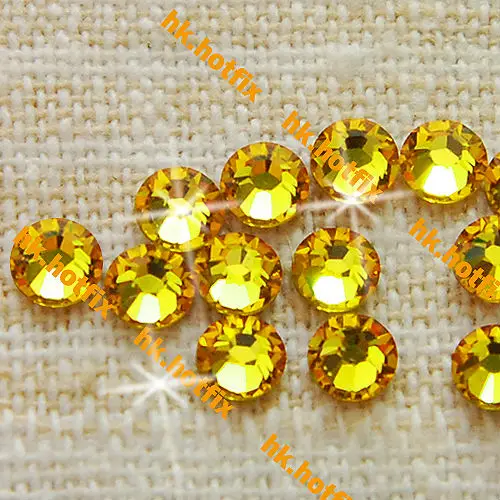 ss30 GENUINE Swarovski Elements Light Topaz ( 226 ) 288 pcs NO hotfix Rhinestone Round Glass 30ss 2058 FLATBACK Bulk Crystal | Дом и сад