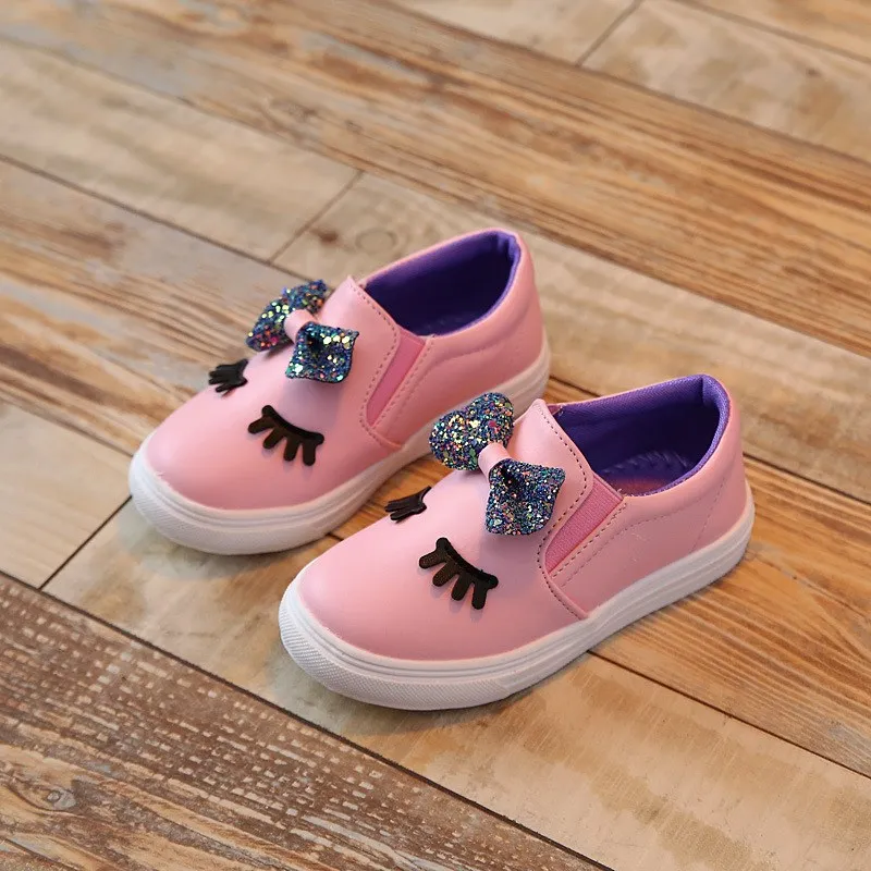 Весенние кроссовки для девочек KEYITODO новые модели блестящие повседневные Мягкие