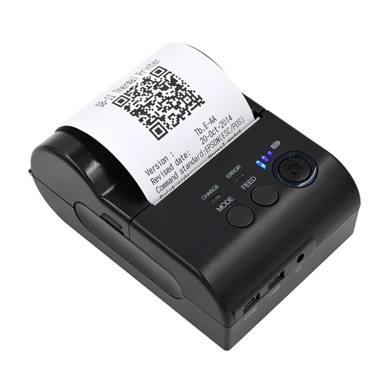 

Bluetooth+USB 58mm Thermal Ticket Printer POS-5801DD Receipt Ticket Barcode Printer Support for IOS/Android/Windows