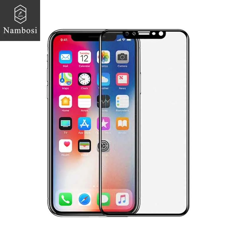 Настоящее 3D матовое закаленное стекло для iPhone x xs xr max пыленепроницаемый дизайн