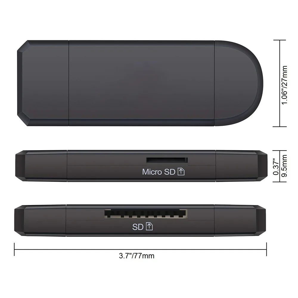 3 в 1 Micro USB к Type C OTG адаптер для карт памяти 2 0 SDXC SDHC SD SDHC|Картридеры| |