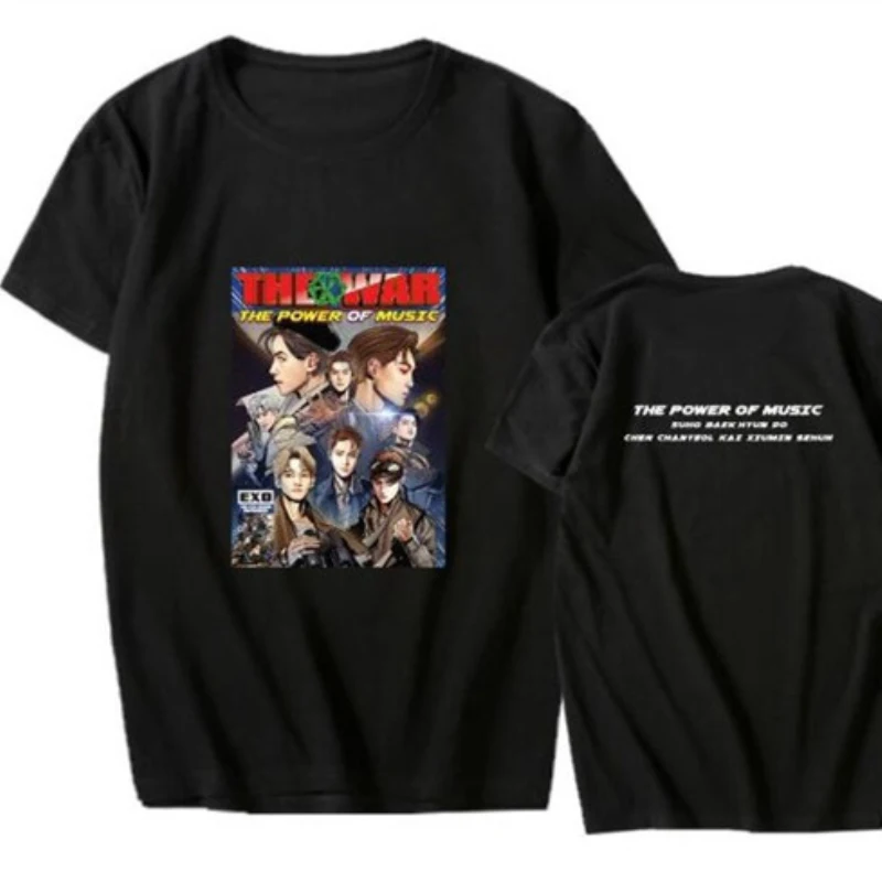 Футболка с короткими рукавами Mainlead Kpop Exo standard Four Album The War Power Of Music|Футболки| |