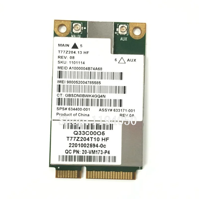 MC8355 Gobi3000 3G WWAN карта HSPA + Модуль Сетевая WCDMA для HP 634400 001 2170p 2560p 8460p 8560w 4540s 6460b 6570b WLAN|hspa