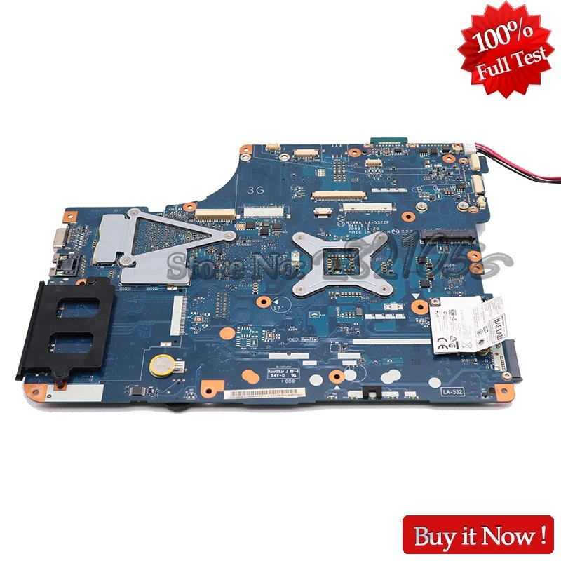NOKOTION для Toshiba Satellite L500 A505 Материнская плата ноутбука LA-5322P K000092520 основная плата HD4500 DDR3 Бесплатный процессор полностью протестирован