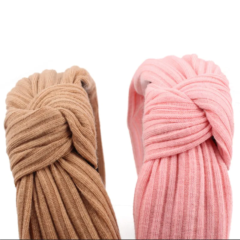 

New Wide Hair Bands Women Hairbands Fashion Girls Vintage Knitting Twisted Knotted Headband Headwear Accessories