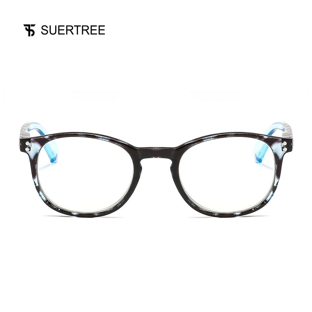 SUERTREE очки для чтения женщин и мужчин модные компьютерные синие Черепаховые рамки