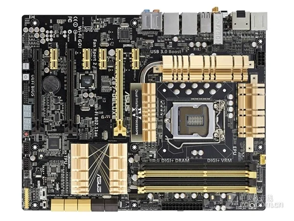 Billig Mainboard ASUS Z87-Deluxe Desktop Motherboard Z87 DDR3 LGA 1150 Motherboard LGA 1150 I7 I5 I3 DDR3 32G SATA3 UBS 3,0