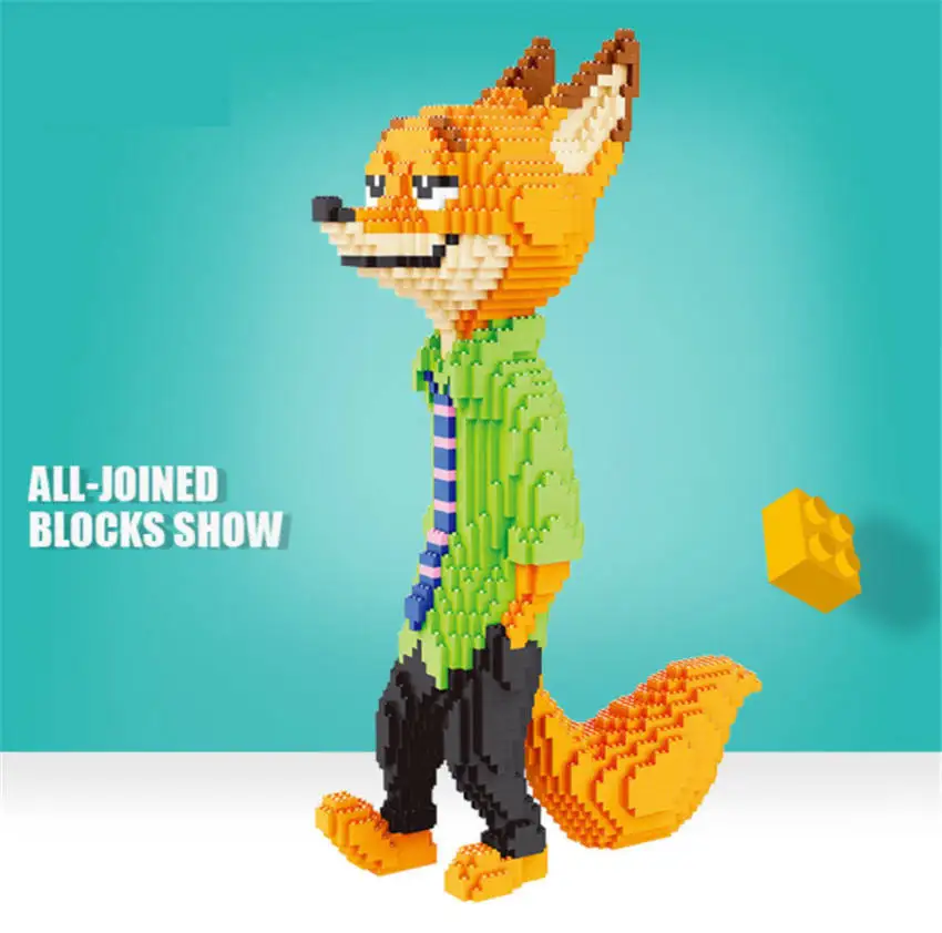 Balody big size blocks Nick fox Model Building Bricks Mario Doll robot cat Toys Anime Juguetes Gifts for TOY Shop Display
