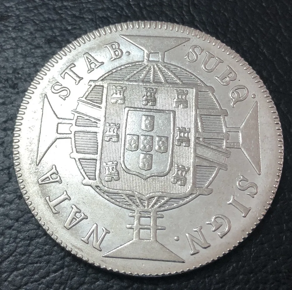 1821-R Бразилия 960 Reis-Joao VI посеребренные имитация монеты 40 мм