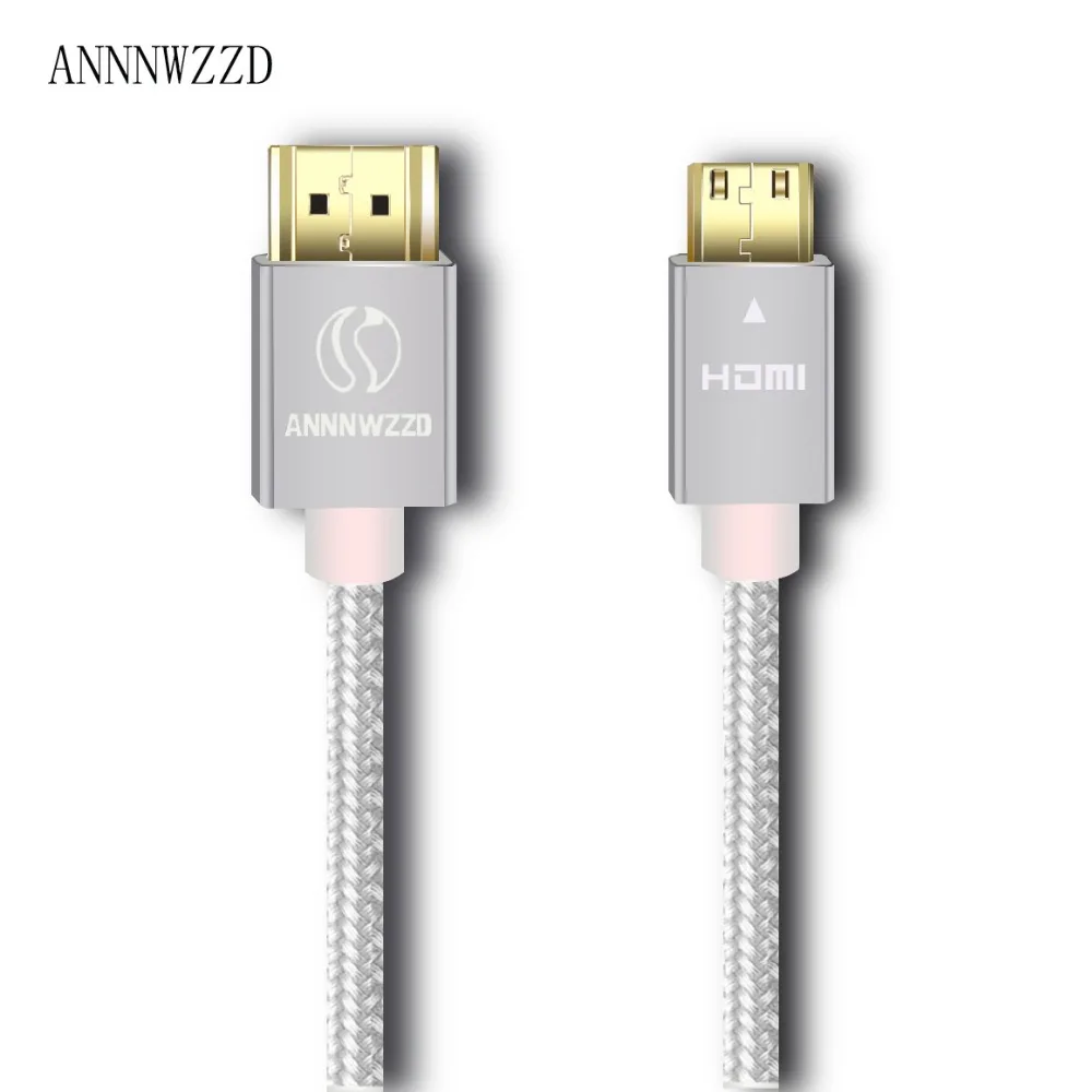 ANNNWZZD HDMI к Mini HDMI кабель для передачи данных V1.4 позолоченный штекер 3D 1080 P передачи видеосигнала для подставки для мобильных телефонов и планшетов D