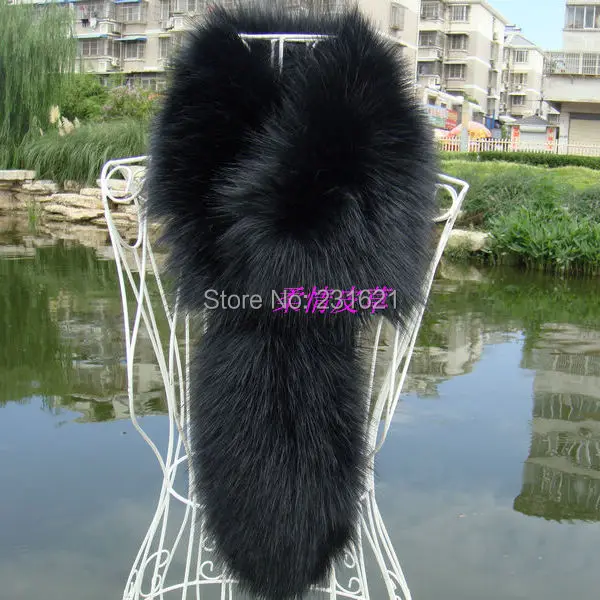 

Good quality! 2014 autumn and winter women's Thick fox fur muffler scarf raccoon fur collar fur clothing collar 80cm length