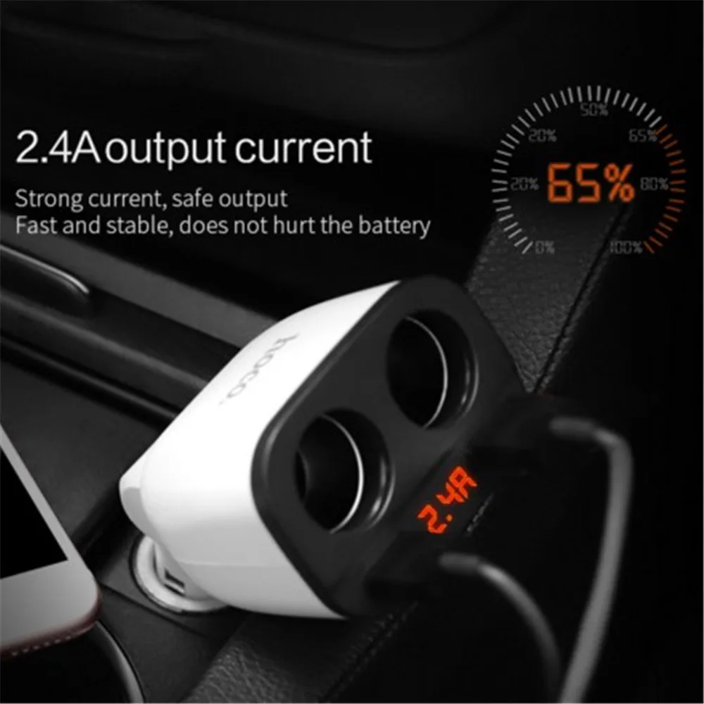 Z28 двойное USB Автомобильное светодиодное зарядное устройство для мобильного