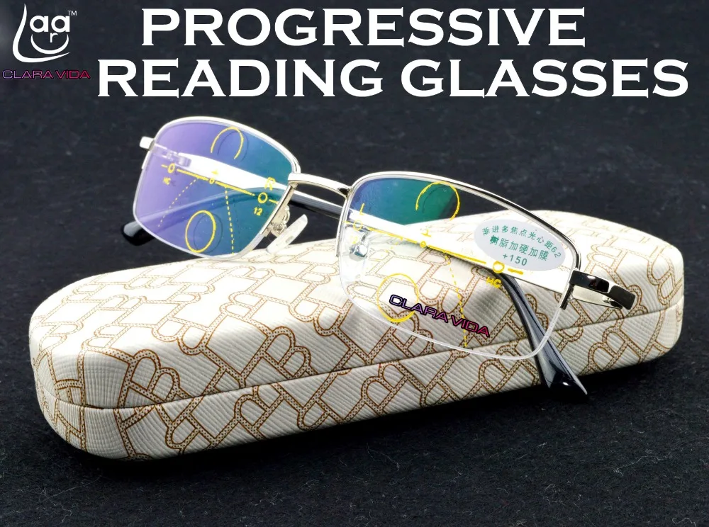 = CLARA VIDA Intelligence Progressive Multifocal Commercial очки для чтения Bifocal см. Около дальнего света + 1 5 2