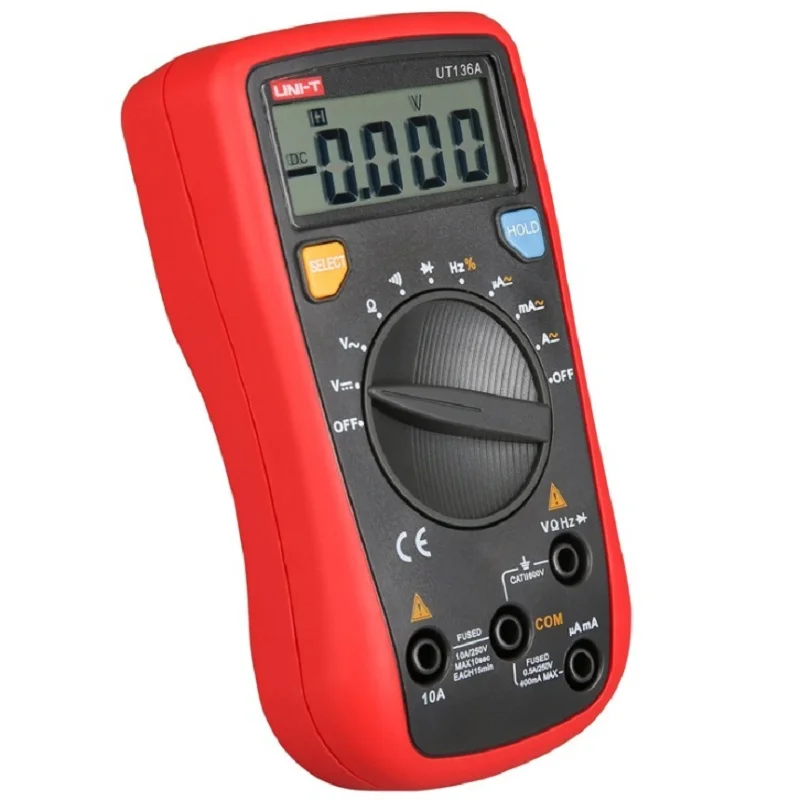 UNI T UT136A/B/C/D Мини цифровой мультиметр AC/DC Вольтметр Амперметр Мульти Тестеры