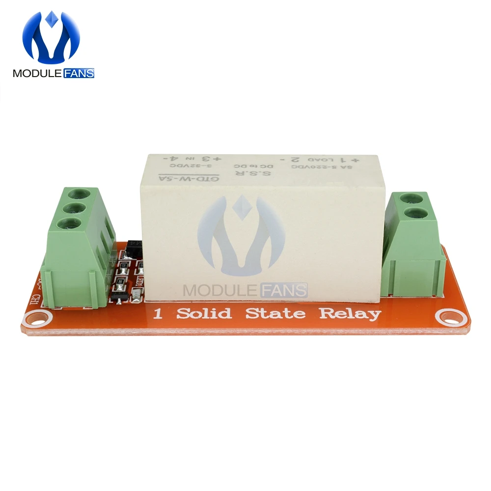 1 канал CH DC 5V 220V 5A SSR твердотельные реле Модуль Триггер Высокий уровень для Arduino Uno R3