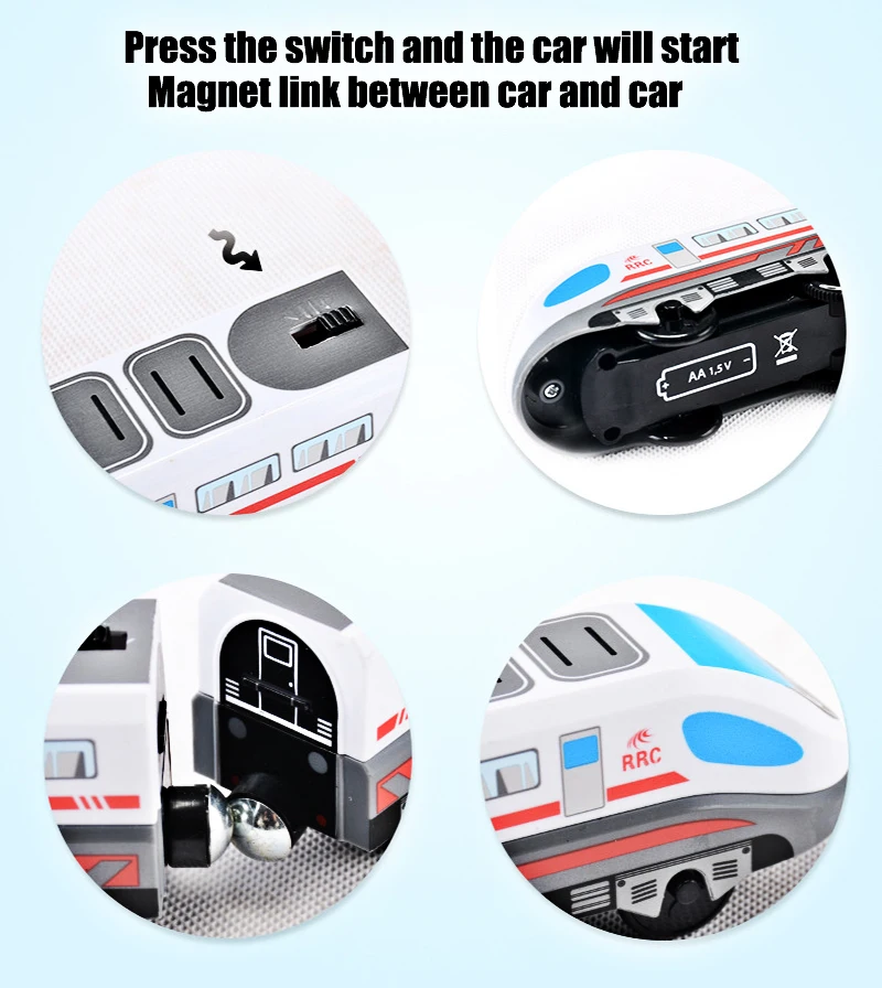 Детский Электрический игрушечный поезд Магнитная игрушечная железная дорога