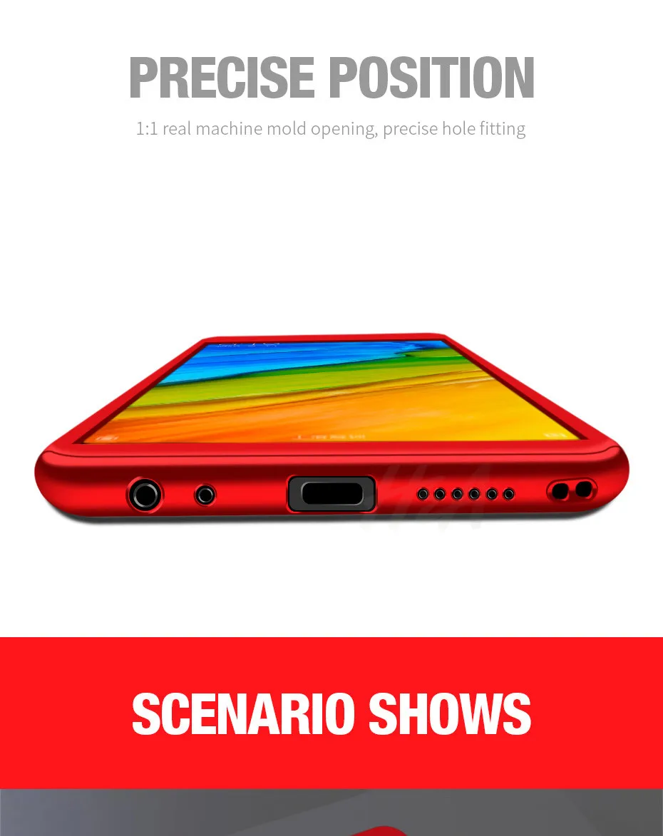 Luxury 360 Full Protective Case For Xiaomi Redmi Note 6 5A 5 Pro Phone Case Glass For Redmi S2 6A 6 Pro 5 Plus 5A Case Glass
