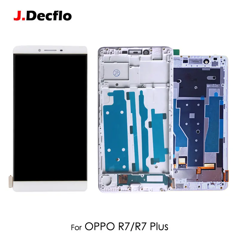 Для OPPO R7 Plus R7P ЖК дисплей сенсорный экран дигитайзер с передней крышкой рамка