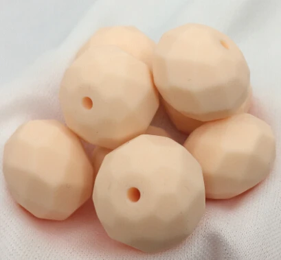 coral pink 50 шт./лот, Детские Силиконовые счеты, бусины 20 мм, прорезыватели для зубов, силиконовые бусины для прорезывания зубов - Цвет: coral pink