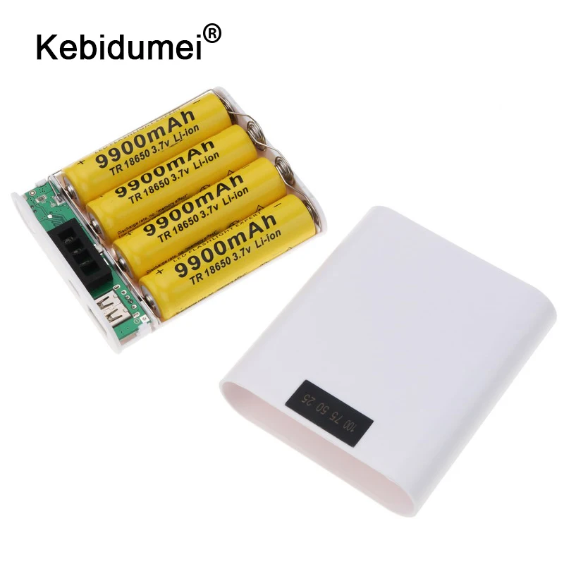 Kebidumei 4*18650 DIY зарядное устройство для аккумуляторов USB светодиодный экран