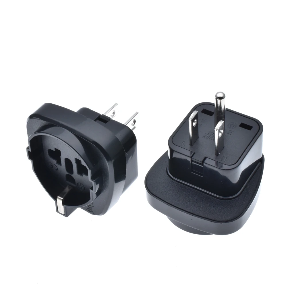 1 шт./лот 3 контактный дорожный адаптер типа B американский встроенный конвертер 250