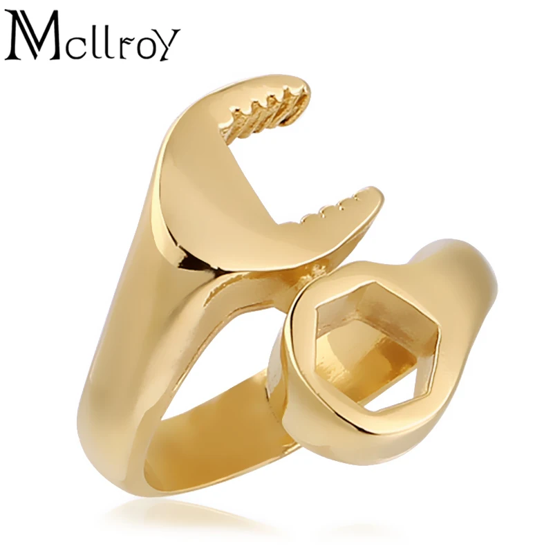Mcllroy крутое кольцо байкера из нержавеющей стали 316L титановые Ювелирные изделия