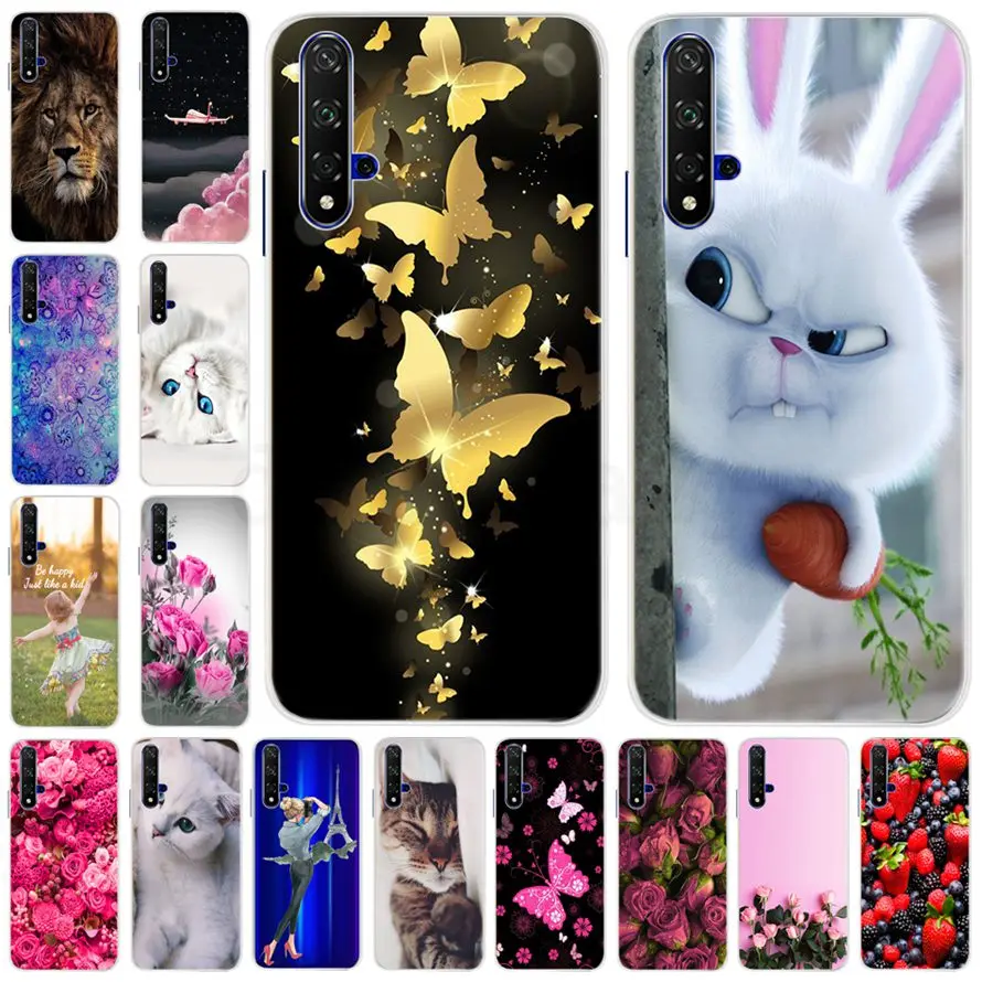 Крутой чехол для Huawei Honor 20 мягкий силиконовый из ТПУ с кошачьими ушками Pro на