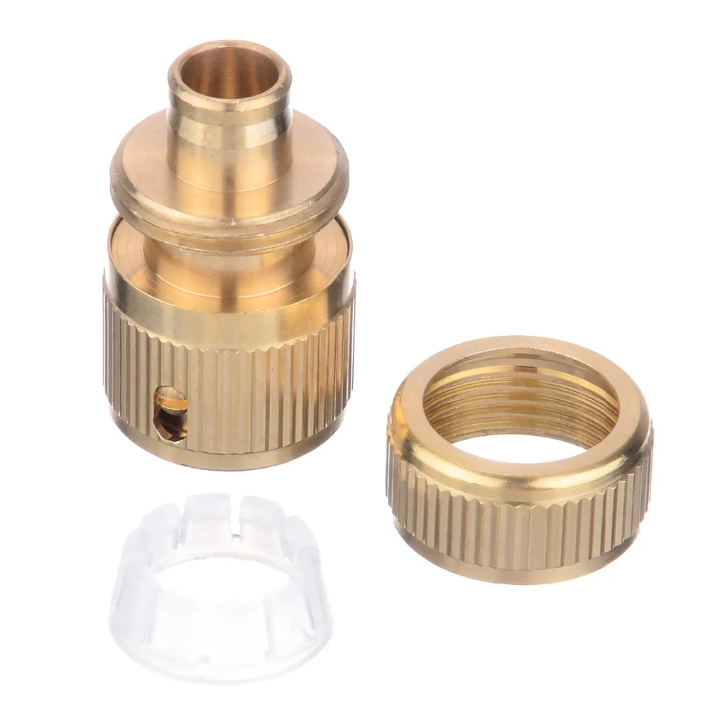 

5pcs/set Faucet Quick Connector Tap 16mm Threaded Brass Hose Tap Connector Garden Water Pipe Adaptor with 13mm interface