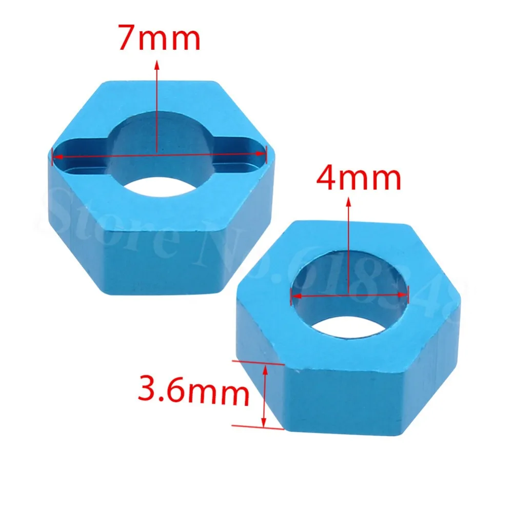 4 шт. Алюминиевые гайки для WLtoys A979 7 мм с шестигранным креплением|truck parts|wheels for