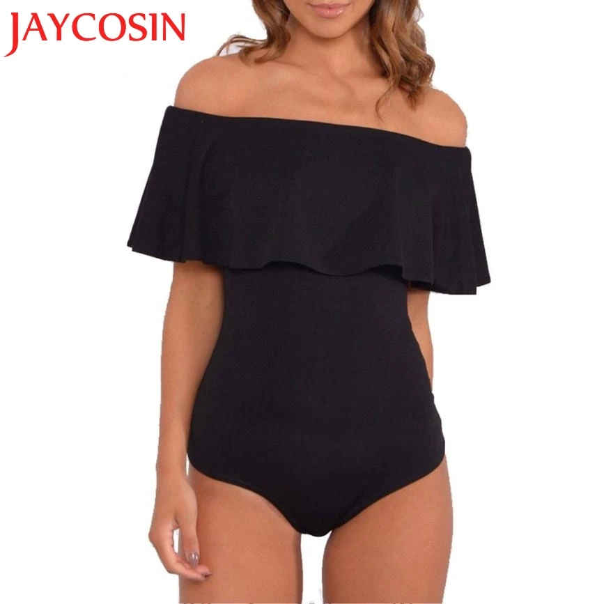 Женское боди с открытыми плечами без рукавов | Женская одежда