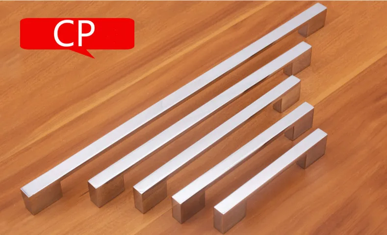 Chrome Plated Modern Handle (C.C.:96MM L:119MM H:23MM) Drawers Cabinets 10PCS